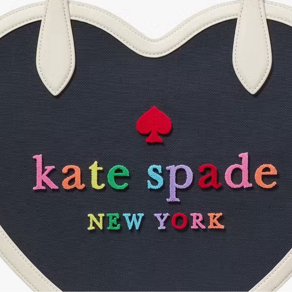 Kate Spade Love Shack Rainbow Heart Tote  Bag NWT